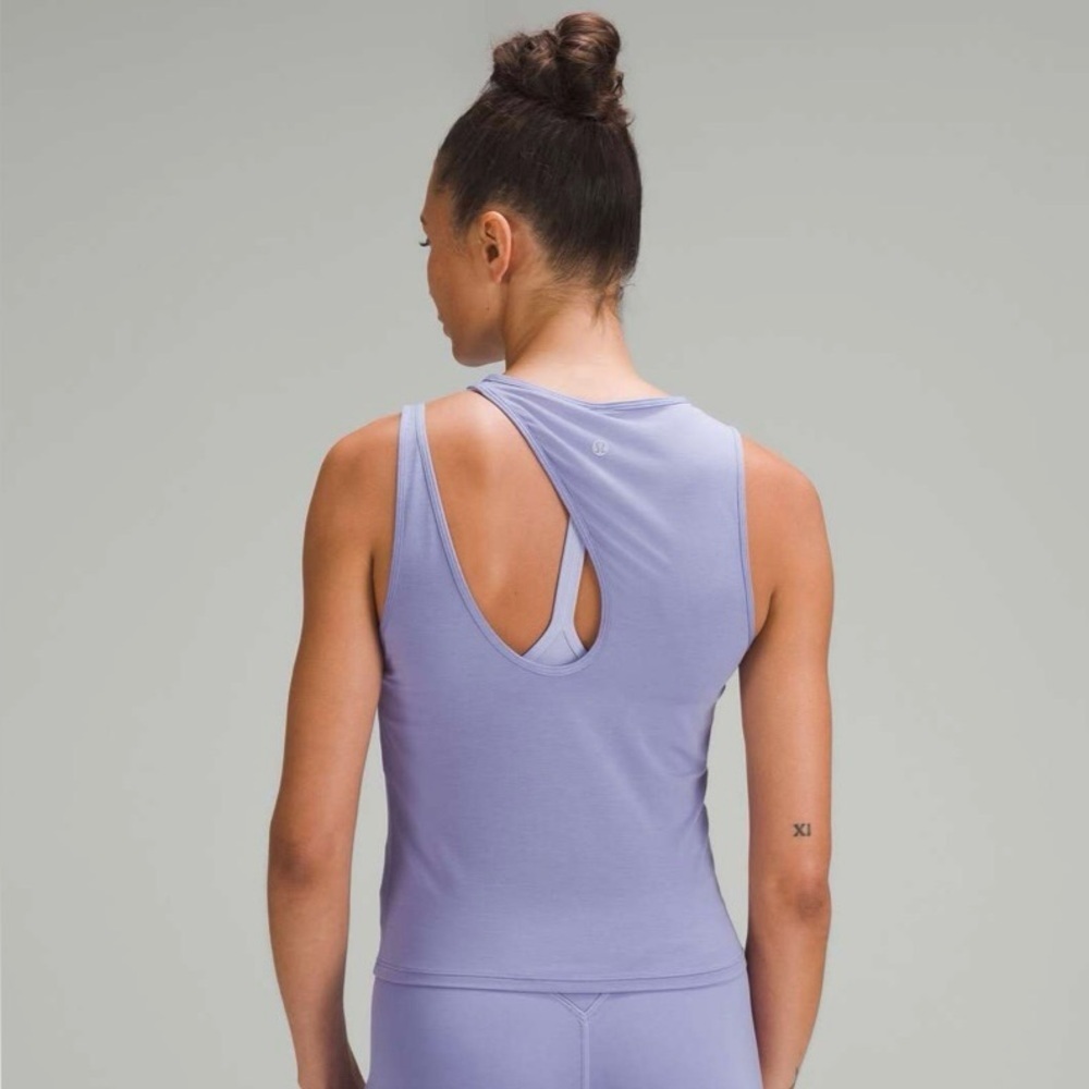 Lululemon Shoulder Cut-Out Yoga Tank Top
Size 8 — Dark Lavender — NWT